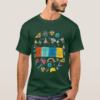 STEM 科学 技術 工学 数学 先生 バック Tシャツ