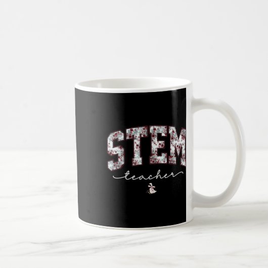 STEM 科学 技術 工学 数学 先生 V コーヒーマグカップ (右)
