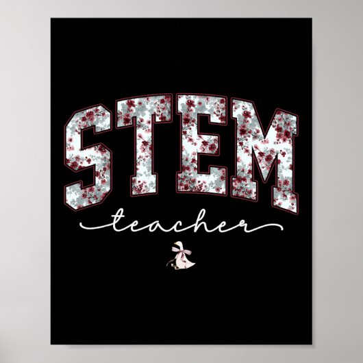 STEM 科学 技術 工学 数学 先生 V ポスター (正面)