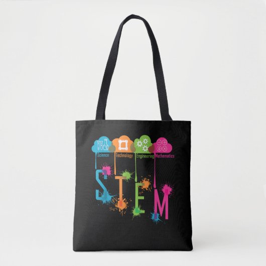 STEM 科学 技術 工学 数学 学校 トートバッグ (正面)
