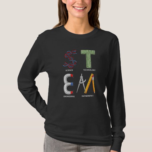 STEM 科学 技術 工学 数学 教師 S Tシャツ (正面)