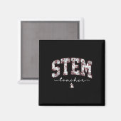 STEM 科学 技術 工学 数学 教師 V マグネット (正面/裏面)