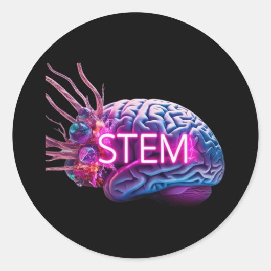 Stem Brain Burst – 科学 ラウンドシール (正面)