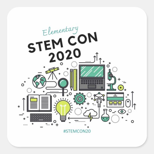 STEM CON 2020シール2 スクエアシール (正面)