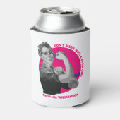 STEM GIRLでリベッターの女性をロージー 缶クーラー (缶裏面)