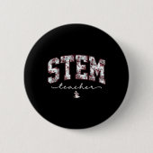 Stem Science Technology Engineering Math Teacher V 缶バッジ (正面)