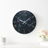 STEM Science Technology Engineering Mathematics ラージ壁時計 (ホーム)