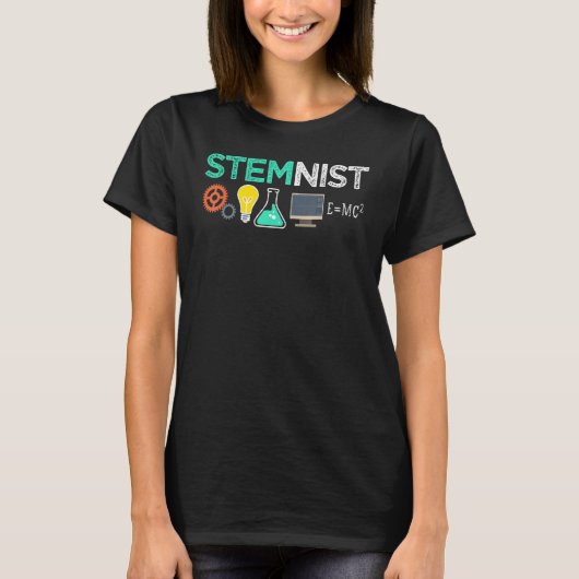 Steminist Science Technology Engineering Math STEM Tシャツ (正面)