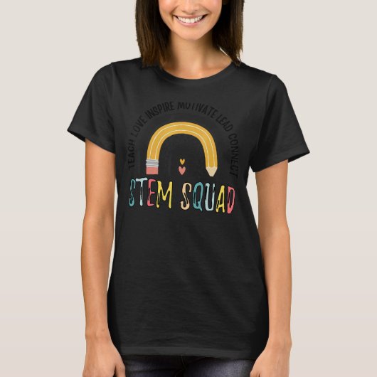 STEMINIST STEM先生科学技術技術者 Tシャツ (正面)