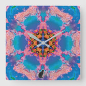 Stemma Kaleidoscope スクエア壁時計 (正面)