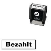 Stempel Bezahlt セルフインキングスタンプ (インサイチュ)