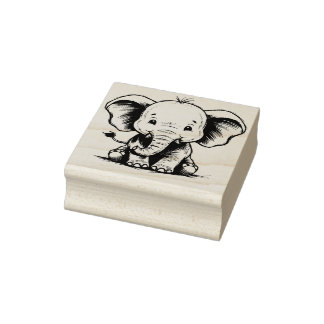 Stempel Elefant ラバースタンプ