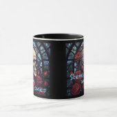 Stems and Stones Skull and Roses Coffee Mug マグカップ (中央)