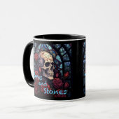 Stems and Stones Skull and Roses Coffee Mug マグカップ (正面左)