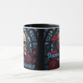 Stems and Stones Skull and Roses Coffee Mug マグカップ (中央)