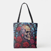 Stems and Stones Skull and Roses Tote Bag トートバッグ (裏面)