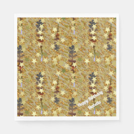 Stencil Art Abstract Sparkle Glitzy Birthday Party スタンダードランチョンナプキン