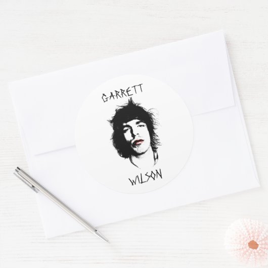 Stencil Garrett Wilson Sticker ラウンドシール (封筒)