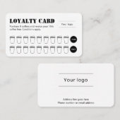 Stencil Typography Coffee Loyalty Card ロイヤリティカード (正面/裏面)