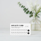 Stencil Typography Coffee Loyalty Card ロイヤリティカード (スタンド正面)