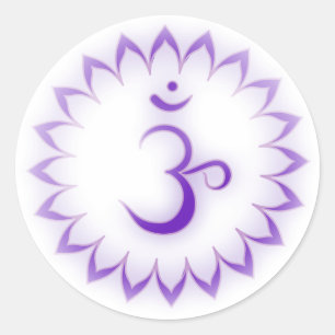 "Stenciled"王冠のチャクラ- Sahasrara ラウンドシール