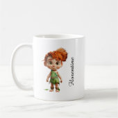 Stenen Tijdperk mok met meisje Fiona  コーヒーマグカップ (左)