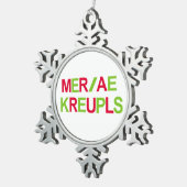 Steno裁判所の報告のクリスマスの休日 スノーフレークピューターオーナメント (右)