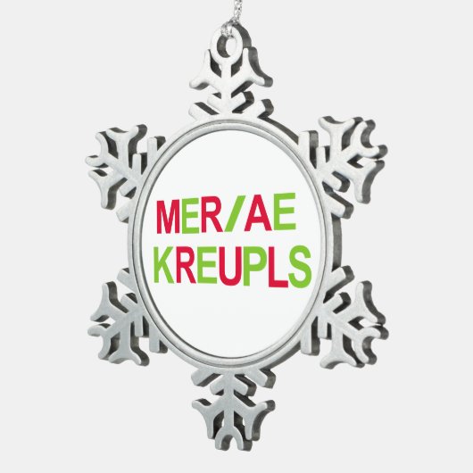 Steno裁判所の報告のクリスマスの休日 スノーフレークピューターオーナメント (右)