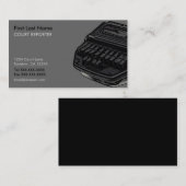 Stenograph機械法廷記者の名刺 名刺 (正面/裏面)