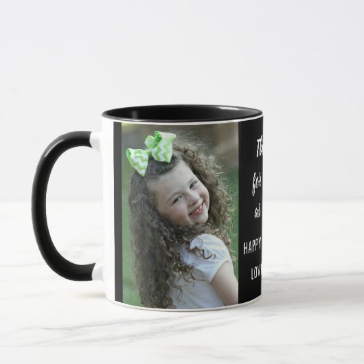 Step最高のDad Happy Father's Day 2 Photo Collage マグカップ (左)