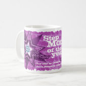Step母の年の写真は、紫色の3子供のマグカップ コーヒーマグカップ (正面左)