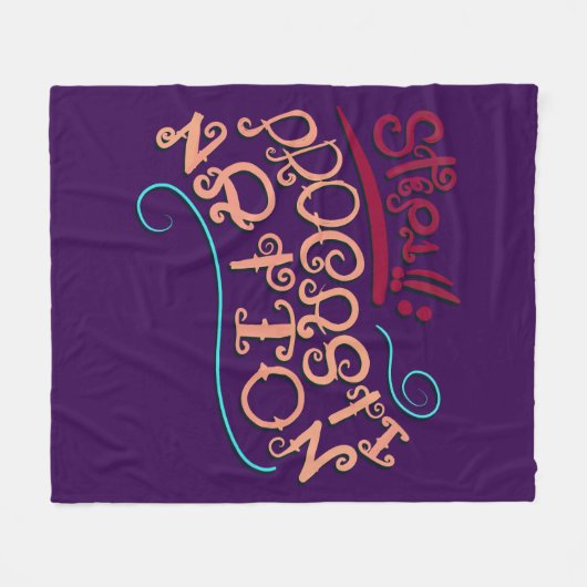 Step 1: Procastination フリースブランケット (正面(横))