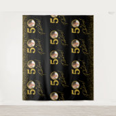 Step and Repeat Fabulous Birthday Photo Backdrop  タペストリー (正面)