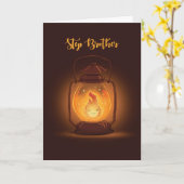 Step Brother 考え's of You at Camp with Lantern カード (黄色い花)