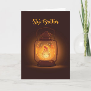 Step Brother 考え's of You at Camp with Lantern カード