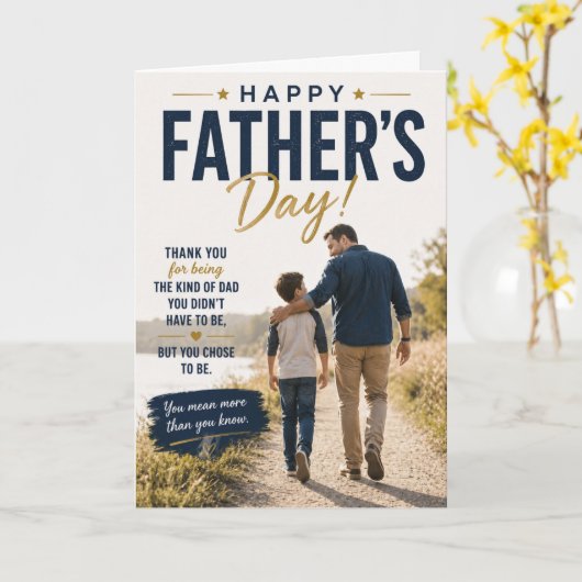 Step Dad Father's Day Card カード (黄色い花)