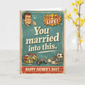 Step-Dad Life - Funny Vintage カード (黄色い花)