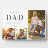 Step Dad Photo Collage Keepsake Gift フォトプラーク (正面)
