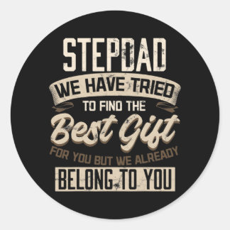 Step Dad We Already Belong to You Father's Day ラウンドシール