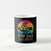 Step Dadsaurus Dinosaur Step Dad Saurus Family Mat コーヒーマグカップ (中央)