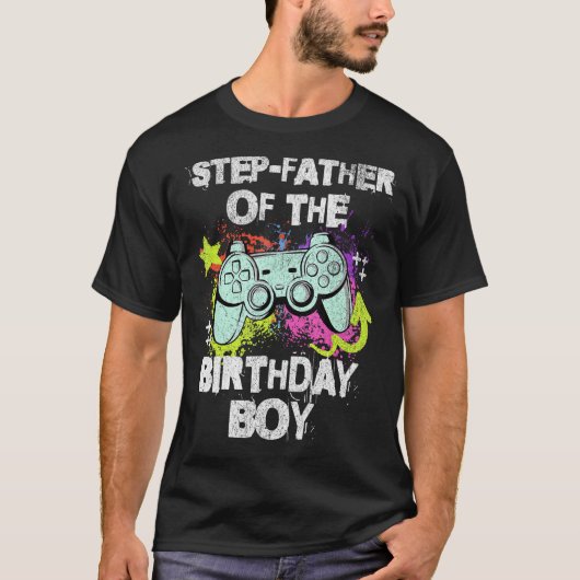 STEP FATHER OF THE誕生日ボーイビデオゲームゲーマー Tシャツ (正面)