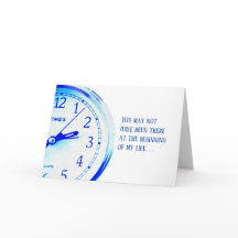 Step-Father's Day Card - Blue Clock