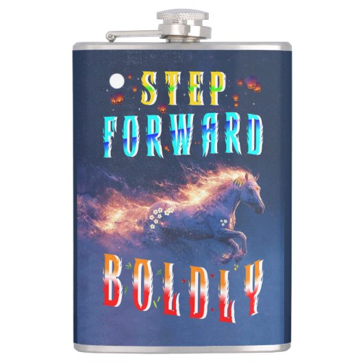 Step Forward Boldly フラスク (正面)