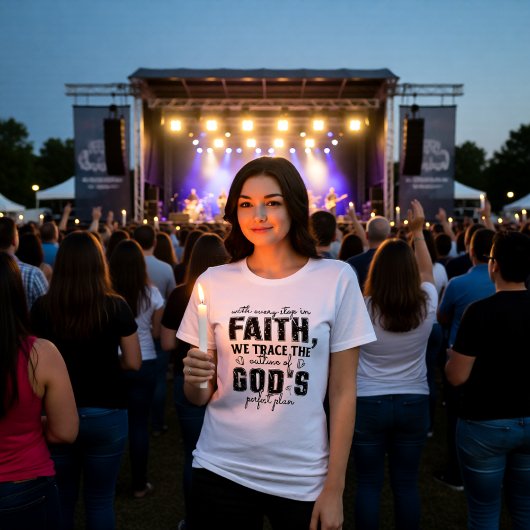 Step in Faith God's Perfect Plan トライブレンドＴシャツ