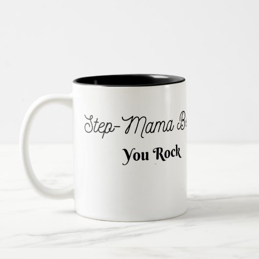 Step-Mama Bear, You Rock ツートーンマグカップ (左)