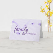 Step Mom用パープルハート誕生日 カード (黄色い花)