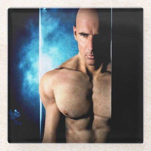 Step Out glass coaster ガラスコースター (正面)