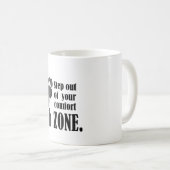 step out of your comfort zone  コーヒーマグカップ (正面右)