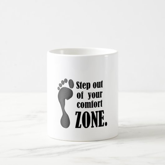 step out of your comfort zone  コーヒーマグカップ (中央)
