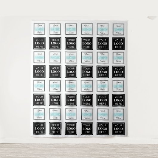  Step & Repeat Business Backdrop Two Logo Banner タペストリー (正面)